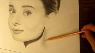 Drawing Audrey Hepburn / Портрет Одри Хепбёрн (by Alexander Sharov)