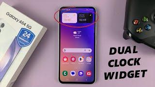 How To Add Dual Clock Widget On Samsung Galaxy A54 5G