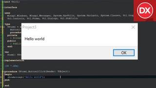 How to program “Hello world!” in Object Pascal using Delphi