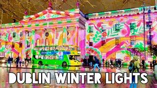 Dublin Winter Lights 2024 | Christmas in Dublin City centre | 4k Dublin Ireland