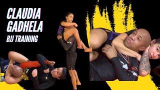 Claudia Gadhela Chokes Guy [BJJ Training]