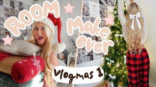 CHRISTMAS ROOM Makeover & Zimmer umstellen VLOGMAS 1 | MaVie Noelle