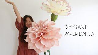 DIY Giant Paper Flower Dahlia Backdrop for Weddings (How to make giant paper flower)