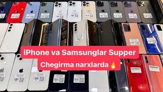 Telefon narxlari 23-Iyun iPhone va Samsunglar Supper Chegirma Narxlarda ️90)5618090#samsung#iphone