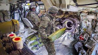 Inside US Monstrously Powerful Paladin Howitzer Loading & Firing Massive Rounds