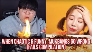 when chaotic mukbangs go WRONG compilation (funny fails)