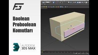 3Dsmax Objeden Obje Çıkarma Boolean, Proboolean