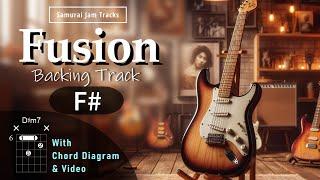 Mellow Fusion Guitar Backing Track in F# major