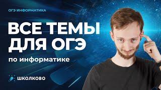 Все темы для ОГЭ по информатике