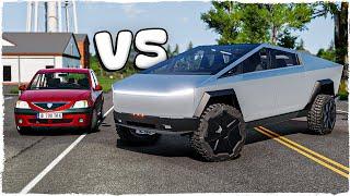 Tesla CyberTruck VS Dacia Logan