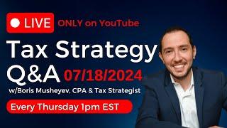 Tax Strategy Q & A For Business Owners with Boris Musheyev, CPA, Tax Advisor #taxplanning #taxes