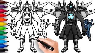 HOW TO DRAW NEW UPGRADED TITAN CAMERAMAN | Skibidi Toilet Multiverse - Easy Step by Step Drawing