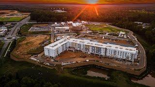 Drone Aerial Flyover of Mosaic at Chatham Park, Pittsboro NC