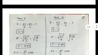 co efficient of  variation intro individual series in tamil