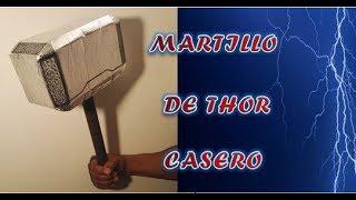 MARTILLO DE THOR avengers CASERO - en carton  MATERIAL RECICLADO