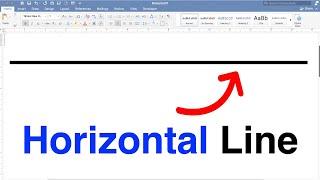 How to Insert Horizontal Line in Word (Microsoft)