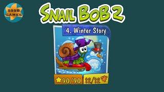 Snail BoB 2: Winter Story All Levels , 3 Stars + All Puzzle Pieces , iOS Walkthrough