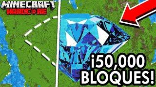 Construí el DIAMANTE más GRANDE en Minecraft Hardcore