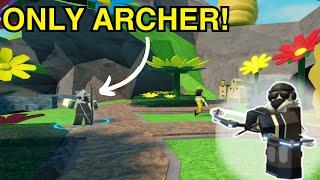 ONLY ARCHER VS EASY MODE! | Tower Defense Simulator