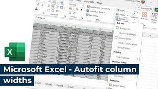 Microsoft Excel - Autofit column widths