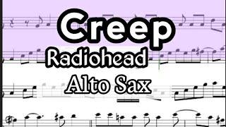 Creep Alto Sax Sheet Music Backing Track Play Along Partitura