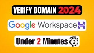 How To Verify Domain in Google Workspace 2024 (Step By Step Guide)