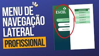 Como criar um MENU LATERAL profissional nas suas planilhas