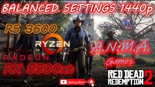 Red Dead Redemption 2 with R5 3600 and RX 5500 XT | Balanced Settings | 1440p