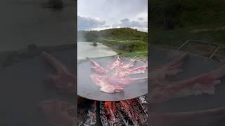 Making steak near lake #steak #lake #t1man96 #asmr