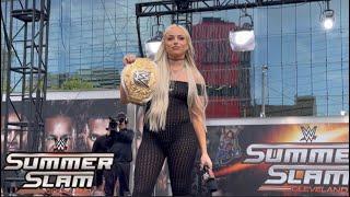 Liv Morgan Avoids Rhea Ripley during WWE Summerslam Press Conference 8/2/24