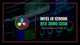 Render DaVinci Resolve FHD & 4K - Intel Core i9 12900K, RTX 3080 12GB