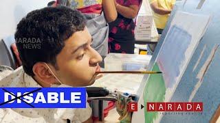 Disabled artist uses mouth to paint | Divyang | Joyal K Biju | Art Mantram