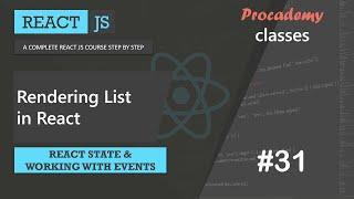 #31 Rendering List in React | working with React events | A Complete React Course
