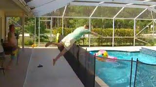 Heroic Dad Dives Over Fence to Rescue Toddler in Pool