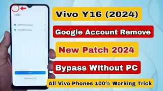 Vivo Y16 frp bypass 2024 | New method | latest security 2024 | All Vivo frp 2024 | Oct patch done I