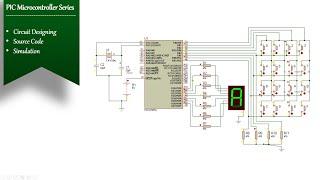 SSD and Push button matrix Interfacing with PIC16F877A | Simulation | Digital IO controller