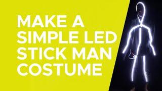 Make an LED Stick Man Costume - the best lighting designer halloween outfit!