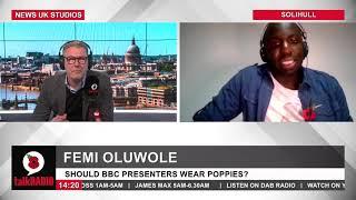 Femi Oluwole clashes over wearing poppies and Black Lives Matter