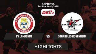 DEL2: EV Landshut vs. Starbulls Rosenheim | Highlights - 5. Spieltag | SDTV Eishockey