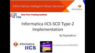 Informatica Intelligent Cloud Services- IICS SCD  Type 2 Mapping Create/Implementation