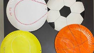 Chart ideas for preschool kids/ chart paper ball craft for sports day