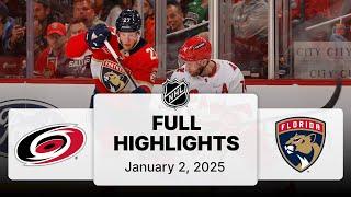 NHL Highlights | Hurricanes vs. Panthers | January 02, 2025