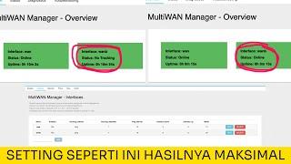 Setting Interfaces Load Balance 1+1=2 Openwrt