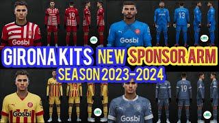 PES 2021 Girona FC Kits Pack New Sponsor Arm Season 2023-2024