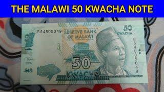 MALAWI 50 KWACHA NOTE - WORLD CURRENCIES