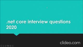 Top interview questions for asp .NET Core |