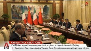 Italian PM Meloni hails China as crucial player in managing global tensions