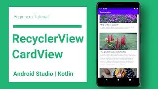 RecyclerView with CardView | Kotlin | Android Studio