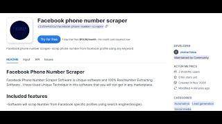 Facebook phone number Scraper