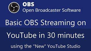 OBS set up with YouTube Studio